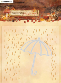Billede: STUDIO LIGHT EMBOSSINGFOLDER + DIES EMBWA06, Wonderful Autumn, embossingfolder hvor paraplyen bliver skåret ud