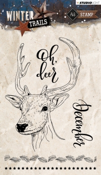 Billede: STUDIO LIGHT STEMPEL rådyrhover, oh deer, december, A6 STAMPWT302, førpris kr. 60,- nupris