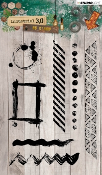 Billede: STUDIO LIGHT STEMPEL A6 STAMPIN319, forskellige mønstre til herrekort, førpris kr. 60,- nupris