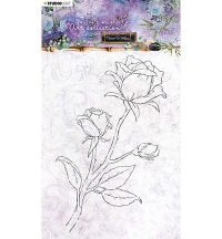 Billede: Studio Light Clearstamp, JMA - Rose, STAMPJMA21, bredde x længde ca. 106x210mm
