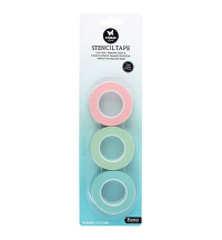Billede: Studio Light Low Tack Tape SL-ES-STTA01, 15mmx20m x 3, monteringstape til at fastholde stencils, stempler og dies under arbejdet/udskæring