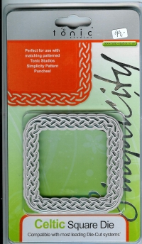 Billede: Tonic celtic square die 9x9 cm, skæreskabelon 227E, førpris kr. 99,- nupris
