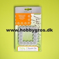 Billede: Tonic daisy 2 square die, 9x9 cm, skæreskabelon 230E, førpris kr. 99,- nupris