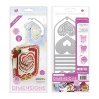 Billede: skæreskabelon Tonic Dies “Cascading Heart – Wonderfall set” 2158E, Samlet: 138x90mm