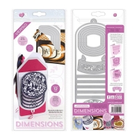 Billede: skæreskabelon Tonic Dies “Bouquets & Banners – Wonderfall set” 2159E, Samlet: 145x90mm