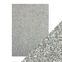 Billede: Craft Perfect – Glitter Card – “Silver Screen” 200gr A4 9941E, 1 ark