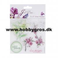 Billede: acrylstempel just to say, deepest sympathy, docraft papermania