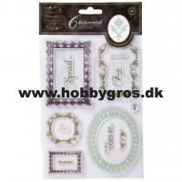 Billede: acrylstempel rammer med tekst, pma9071200, docraft papermania