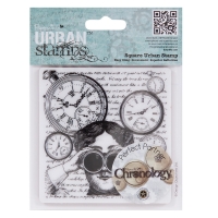 Billede: stempel ur og tekst, urban stamps, rubber