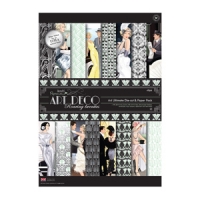 Billede: Ultimativ Pakning Art Deco 48 Ark A4, mange udstansede ark, både 3d, tags og border