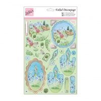Billede: sommer i haven, udstanset 3d,ANT 169419, førpris kr. 10,- nupris