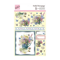 Billede: kande med markens vilde blomster, anita udstanset 3d, ANT 169483, førpris kr. 10,- nupris