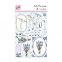 Billede: 3 blomster i vase, og blomster i bundt, Anita's udstanset 3d, ANT 169491, førpris kr. 10,- nupris
