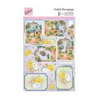 Billede: kirke i romantiske omgivelser, samlebog med blomster, Anita's udstanset 3d, ANT 169501, førpris kr. 10,- nupris