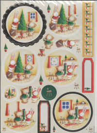 Billede: Anita's Udstanset 3D ark juledyr pynter juletræet, “ANT 169588, førpris kr. 10,- nupris