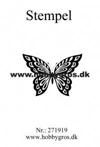 Billede: acrylstempel stor sommerfugl, 44x32mm