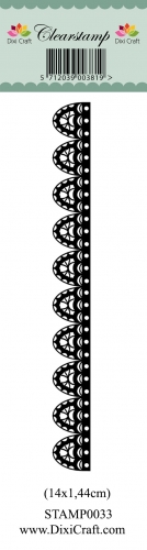 Billede:  Dixi Craft Stempel STAMP0033, bort 14x1,44cm, førpris kr. 28,00, nupris