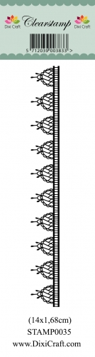 Billede: Dixi Craft Stempel STAMP0035, bort 14x1,68cm, førpris kr. 28,00, nupris