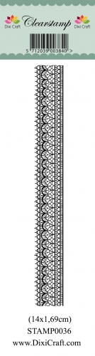 Billede: Dixi Craft Stempel STAMP0036, bort 14x1,69cm, førpris kr. 28,00, nupris