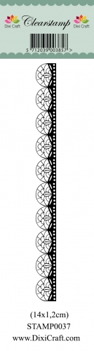 Billede: Dixi Craft Stempel STAMP0037, bort 14x1,2cm, førpris kr. 28,00, nupris