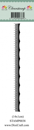 Billede:  Dixi Craft Stempel STAMP0038, bort 14x1cm, førpris kr. 28,00, nupris