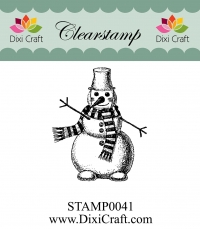Billede: Dixi Craft Stempel STAMP0041, snemand, 4,5x5,7 cm, førpris kr. 24,00, nupris