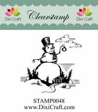 Billede: Dixi Craft Stempel STAMP0048, snemand, 4,5x5,7cm, førpris kr. 24,00, nupris