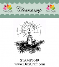 Billede: Dixi Craft Stempel STAMP0049, lysdekoration,  6x5,5cm, førpris kr. 24,00, nupris