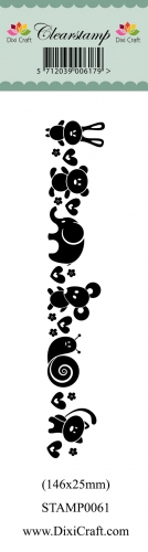 Billede: DIXI CRAFT STEMPEL STAMP0061, dejlige babydyr, førpris kr. 28,00, nupris