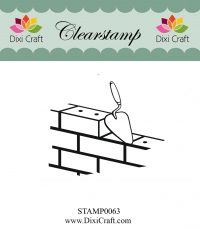 Billede: DIXI CRAFT STEMPEL mursten og mureske, 5,8x4,8cm,  STAMP0063, førpris kr. 24,00, nupris
