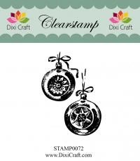 Billede: DIXI CRAFT STEMPEL STAMP0072, 2 julekugler, 5x6,2cm, førpris kr. 24,00, nupris
