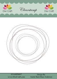 Billede: DIXI CRAFT CLEARSTAMP “Sketch – Circle” STAMP0097, 9x8,5/5x4,8cm