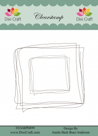 Billede: DIXI CRAFT CLEARSTAMP “Sketch – Square” STAMP0099, 8,7x8,6/5,1x5cm