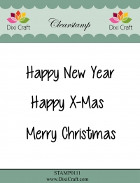 Billede: DIXI CRAFT CLEARSTAMP “English Texts 2” STAMP0111, Biggest: 7,5x1cm - Match med p293936
