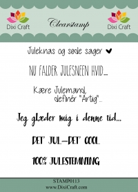 Billede: DIXI CRAFT CLEARSTAMP “Dansk Tekst 2” STAMP0113, Biggest: 8,8x1,1cm - Match med p293936