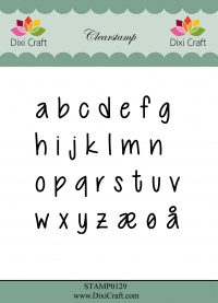 Billede: DIXI CRAFT CLEARSTAMP STAMP0129, Alfabet små bogstaver, a:  0,7x0,8cm