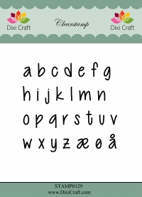 Billede: DIXI CRAFT CLEARSTAMP STAMP0129, Alfabet små bogstaver, a:  0,7x0,8cm