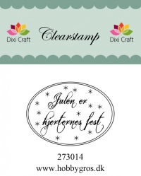 Billede: Dixi Craft Stempel, Julen er hjerternes fest, ca. 5 cm, førpris kr. 20,00, nupris