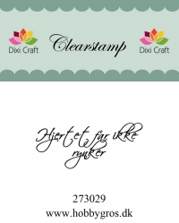 Billede: Dixi Craft Stempel, Hjertet får ikke rynker, førpris kr. 20,00, nupris