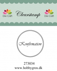 Billede: Dixi Craft Stempel 1,5?(3,8cm), Konfirmation, førpris kr. 20,00, nupris