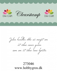 Billede: Dixi Craft stempel, Det handler ikke så meget om at åbne vores gaver som om at åbne vores hjerter, 