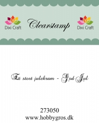 Billede: Dixi Craft Stempel, Et stort julekram - God Jul