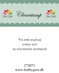 Billede: Dixi Craft Stempel, Fra små snefnug vokser selv de allerstørste snemænd
