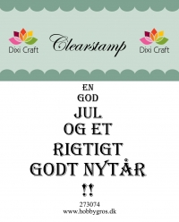 Billede: Dixi Craft Stempel, En god jul og et rigtigt godt nytår