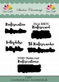 Billede: Dixi Craft Shadow Clearstamp “Konfirmation