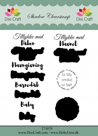 Billede: Dixi Craft Shadow Clearstamp “Barnedåb/Navngivning