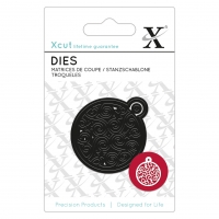 Billede: skæreskabelon XCUT Mini Dies “Filigree Bauble, 504008, førpris kr. 24,00, nupris
