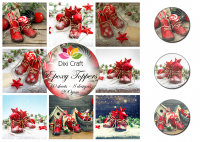 Billede: DIXI CRAFT EPOXY TOPPERS 9X9CM 10 ENS ARK EPT004, punches eller skæres ud, så de matcher p290901 & p290902, (epoxy stickers)