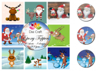 Billede: DIXI CRAFT EPOXY TOPPERS 9X9CM 10 ENS ARK EPT010, punches eller skæres ud, så de matcher p290901 & p290902, (epoxy stickers)