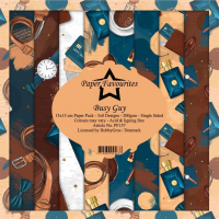 Billede: Paper Favourites Paper Pack, Busy Guy, PF157, 200gsm - 24 ark - 15x15cm, førpris kr. 35,- nupris